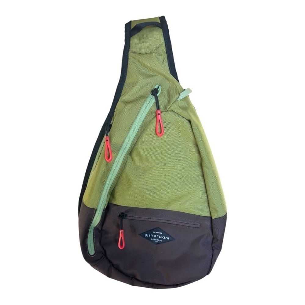 Sherpani Olive and Brown Crossbody Bag
